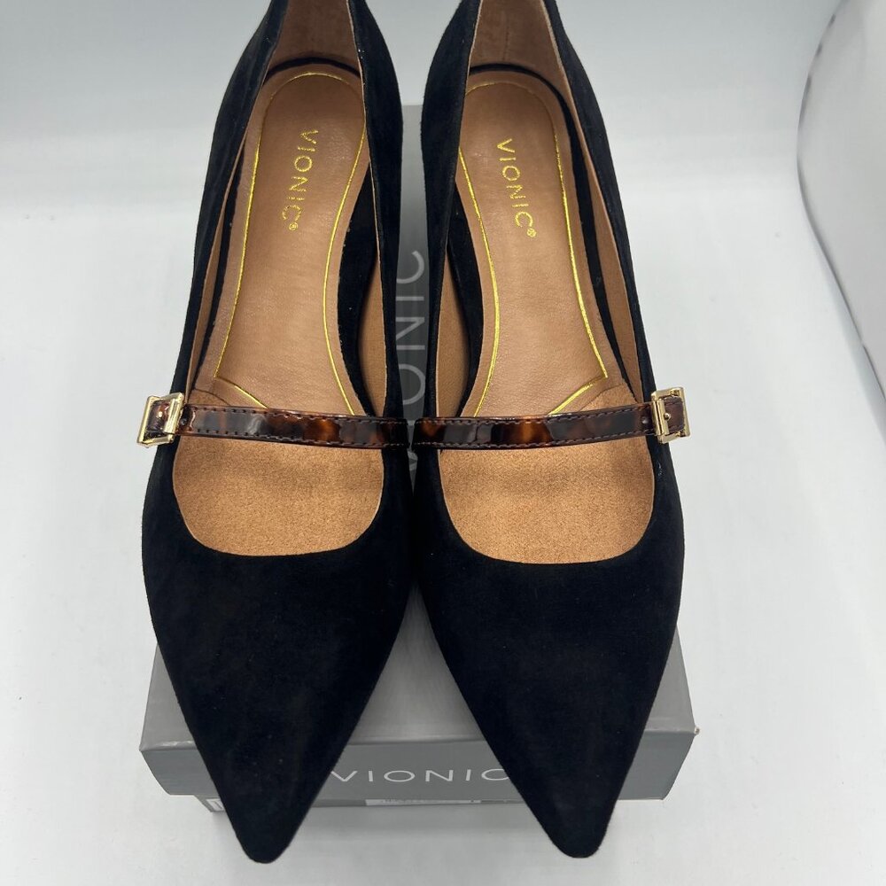 BRAND NEW Vionic Kit Minnie kitten heel in BLACK TORTOISE